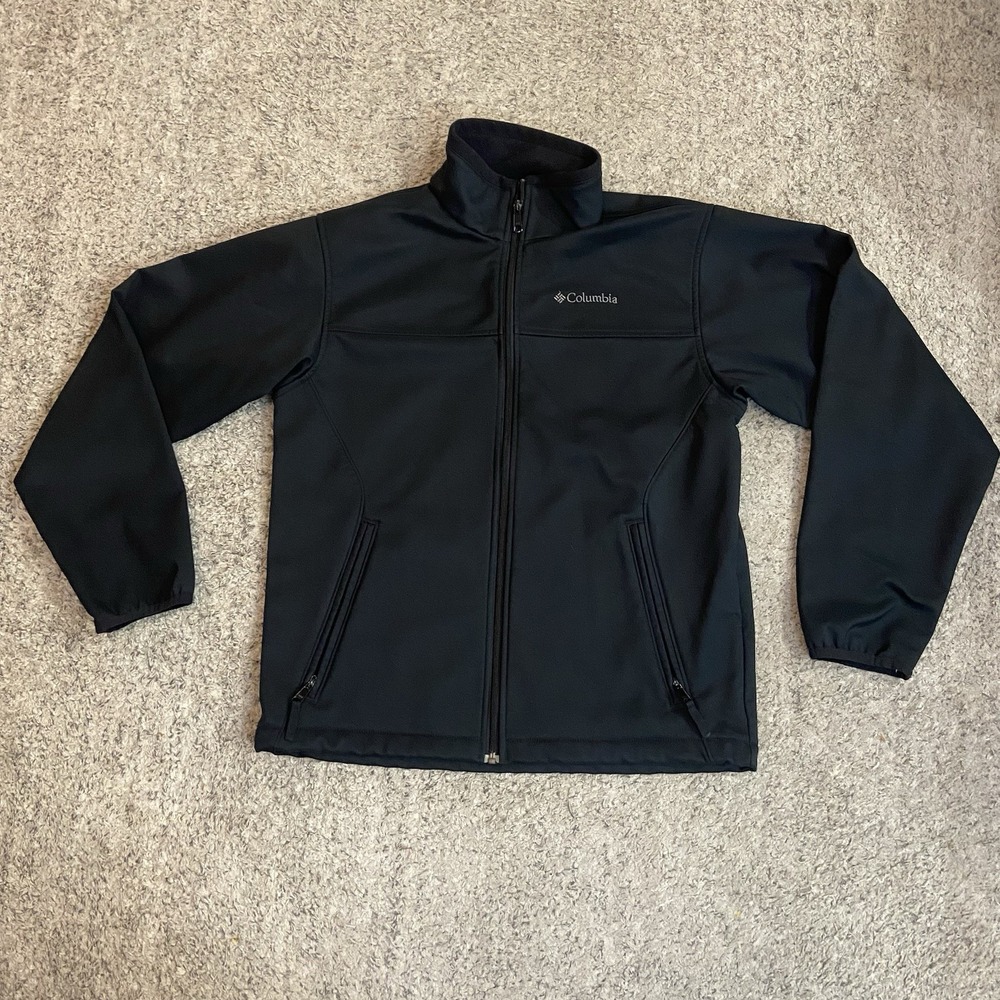 Columbia Mens Medium Black Kruser Ridge Softshell Full Zip Jacket